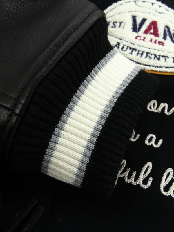 VAN CLUB】【アウター】ヴァンヂャケット『レザー切替スタジャン sizeL