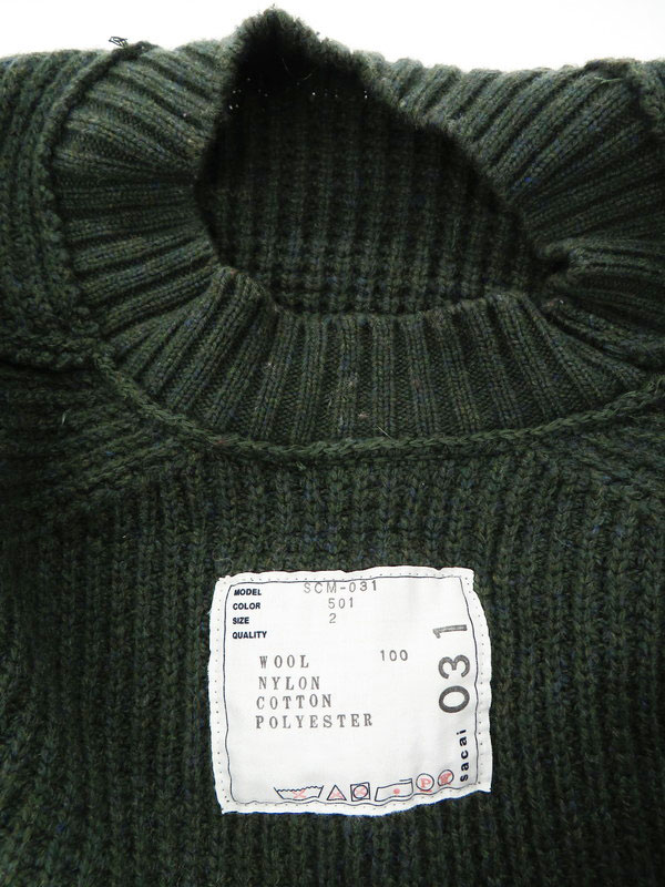 sacai】サカイ『MA-1 ニット プルオーバー size2』SCM-031 メンズ 長袖