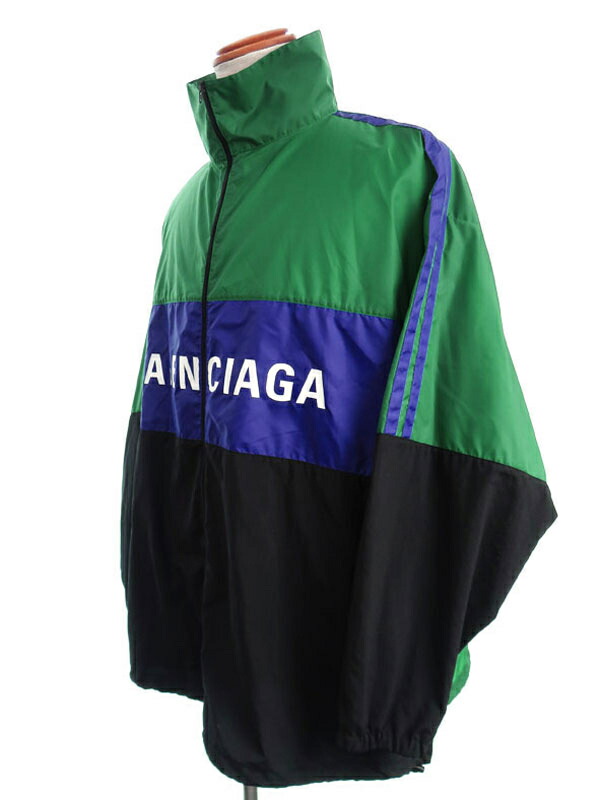 BALENCIAGA】バレンシアガ『ロゴプリント トラックナイロンジャケット