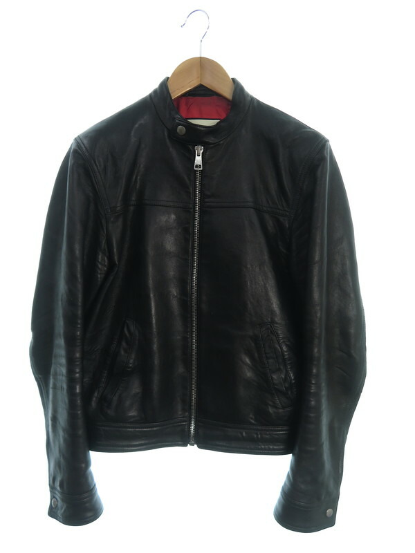 GUCCI】グッチ『レザーシングルライダースジャケット size44』264857