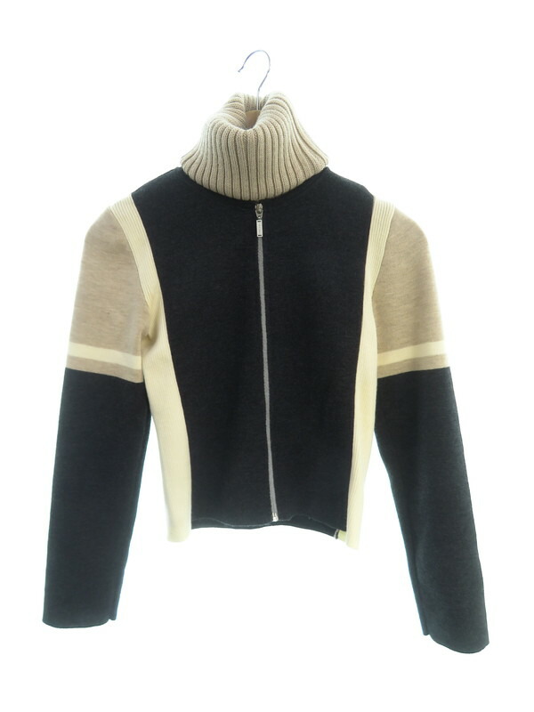 CHANEL】シャネル『タートルネック・ジップカーディガン アンサンブル