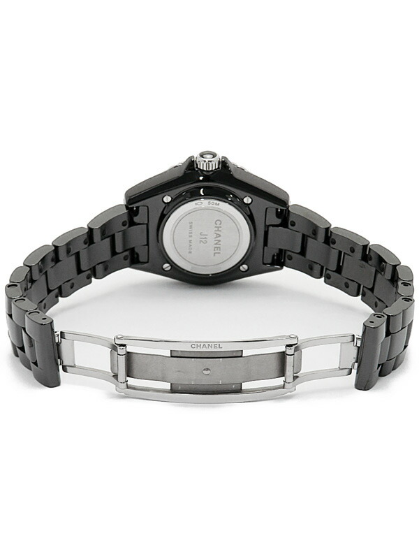 CHANEL】シャネル『J12 ブラックセラミック 33mm 12P＆ベゼルダイヤ