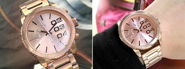 楽天市場】DIESELディーゼル DZ5318 ピンクゴールド レディース 腕時計