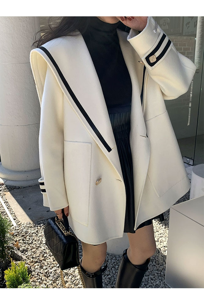 楽天市場】コート レディース セーラーカラー アウター トップス