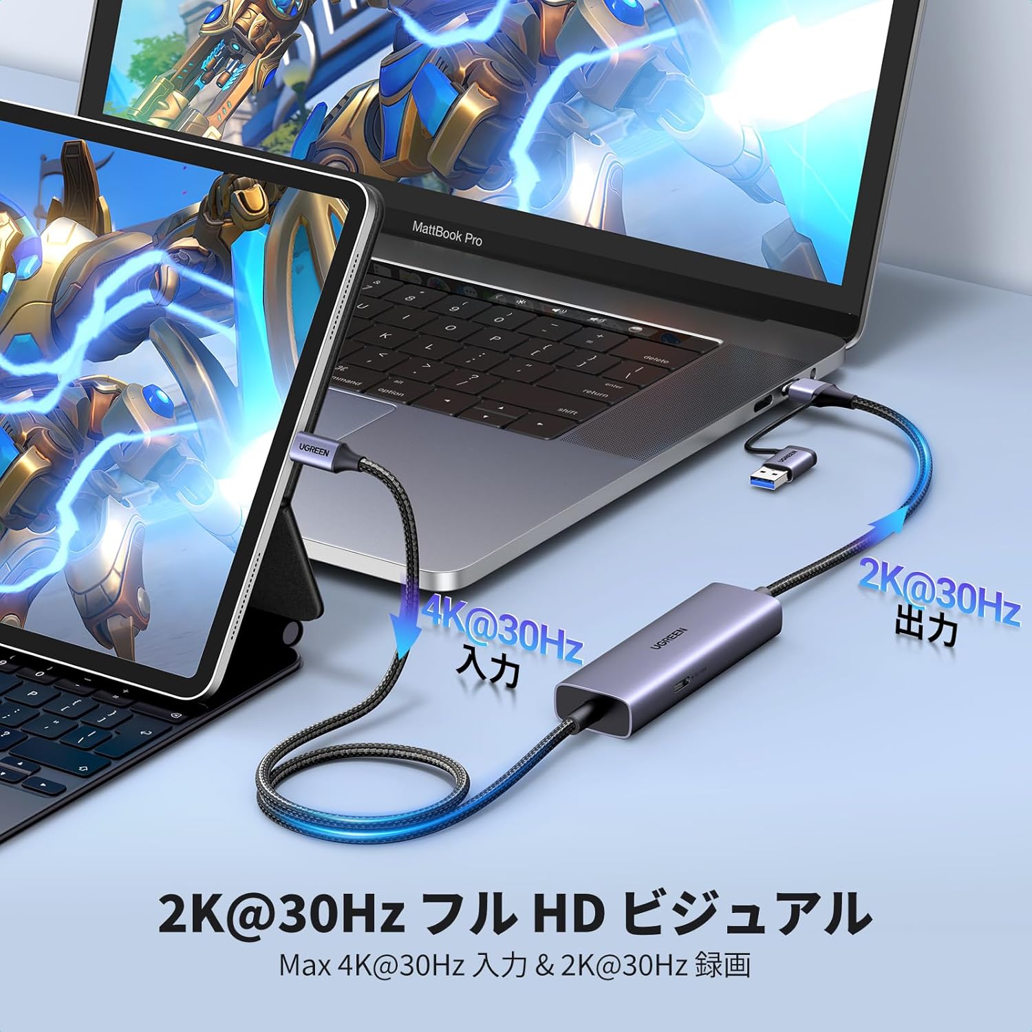 楽天市場】UGREEN キャプチャーカード 1080P 60FPS 2K@30Hz USB-C/A 4K