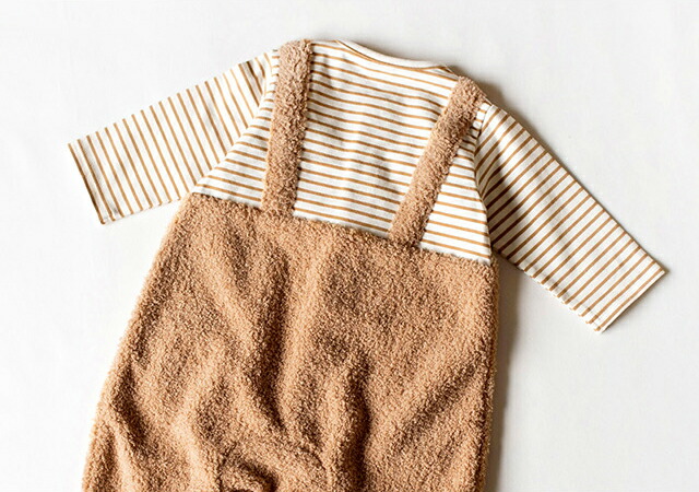 楽天市場】mocmof くま重ね着風カバーオール 622-474205(ロンパース