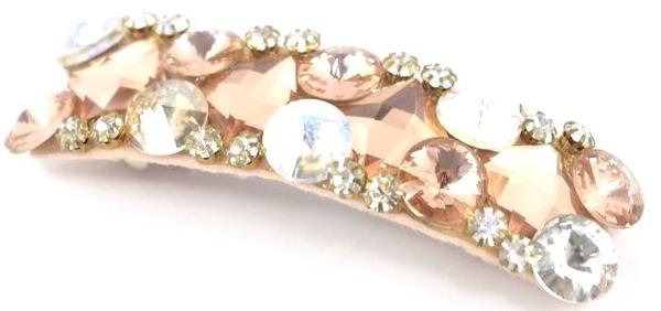 楽天市場】【残り1p】バレッタ スワロフスキー カットガラス スクエア