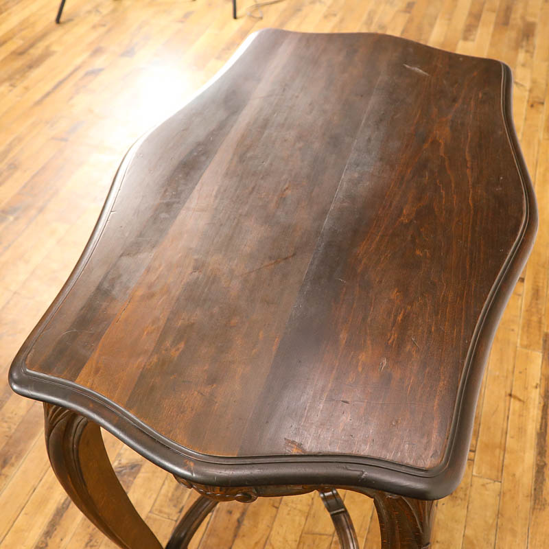 フレンチアンティーク サイドテーブル 猫脚 ビーチ材 v_64706