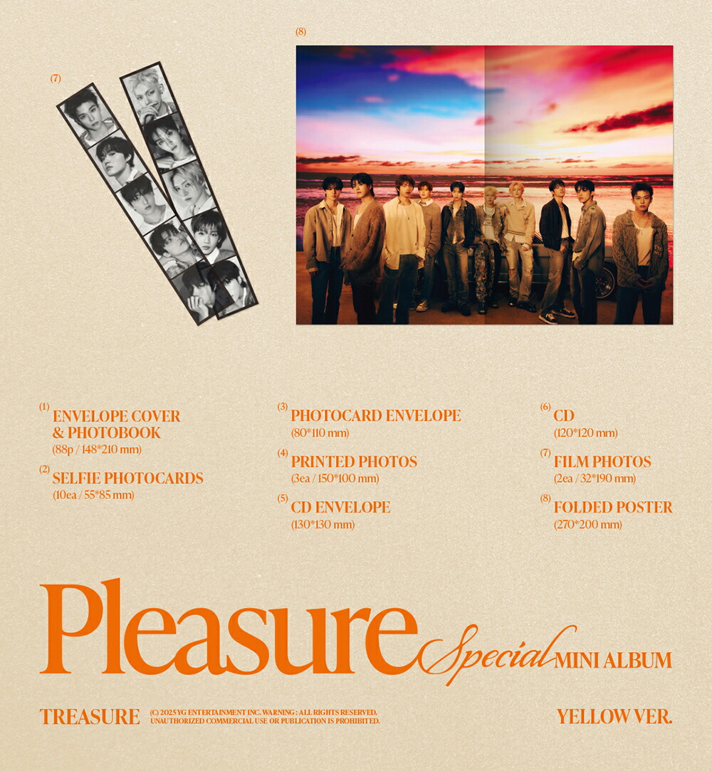 TREASURE - PLEASURE / SPECIAL MINI ALBUM ( YELLOW VER./ GREEN VER. )