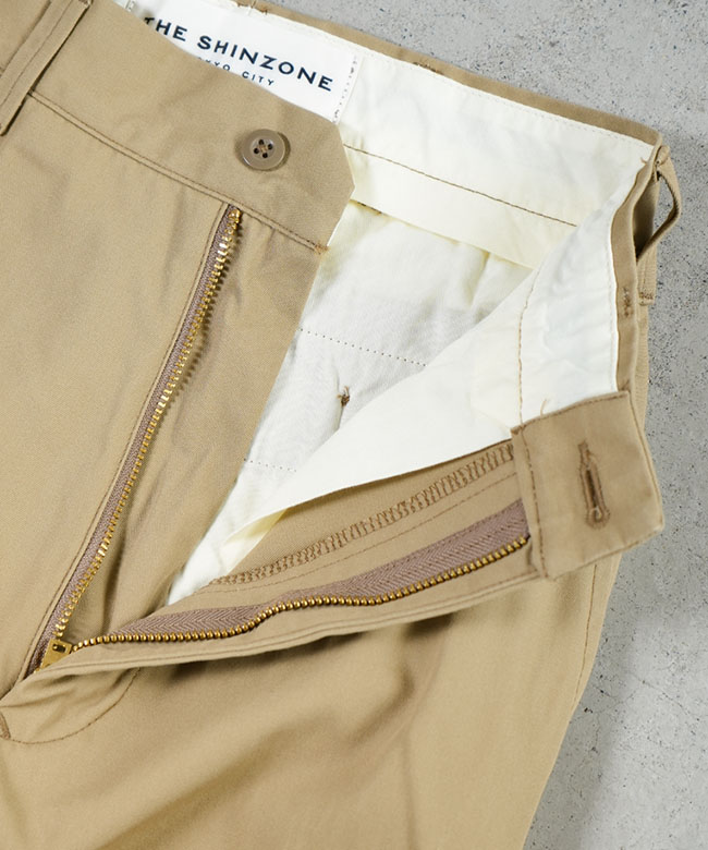 23MMSPA07]THE SHINZONE(ザ シンゾーン)WASHED HIGH WAIST CHINO