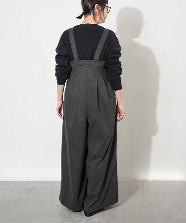 452-96051]CYNICAL(シニカル) 起毛ジャージータックサロペパンツ