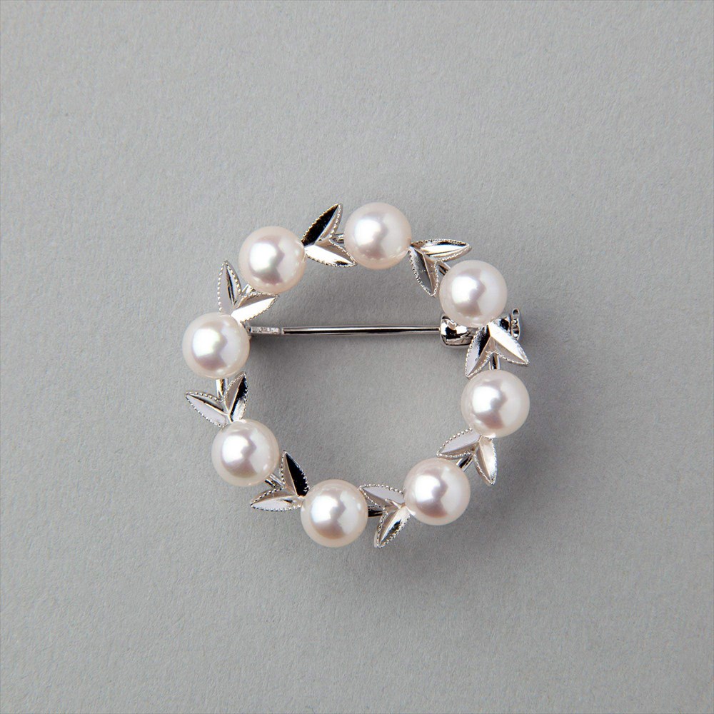 楽天市場】あこや真珠 ブローチ 5.5-6.0mm SV925 サークル パール 普段