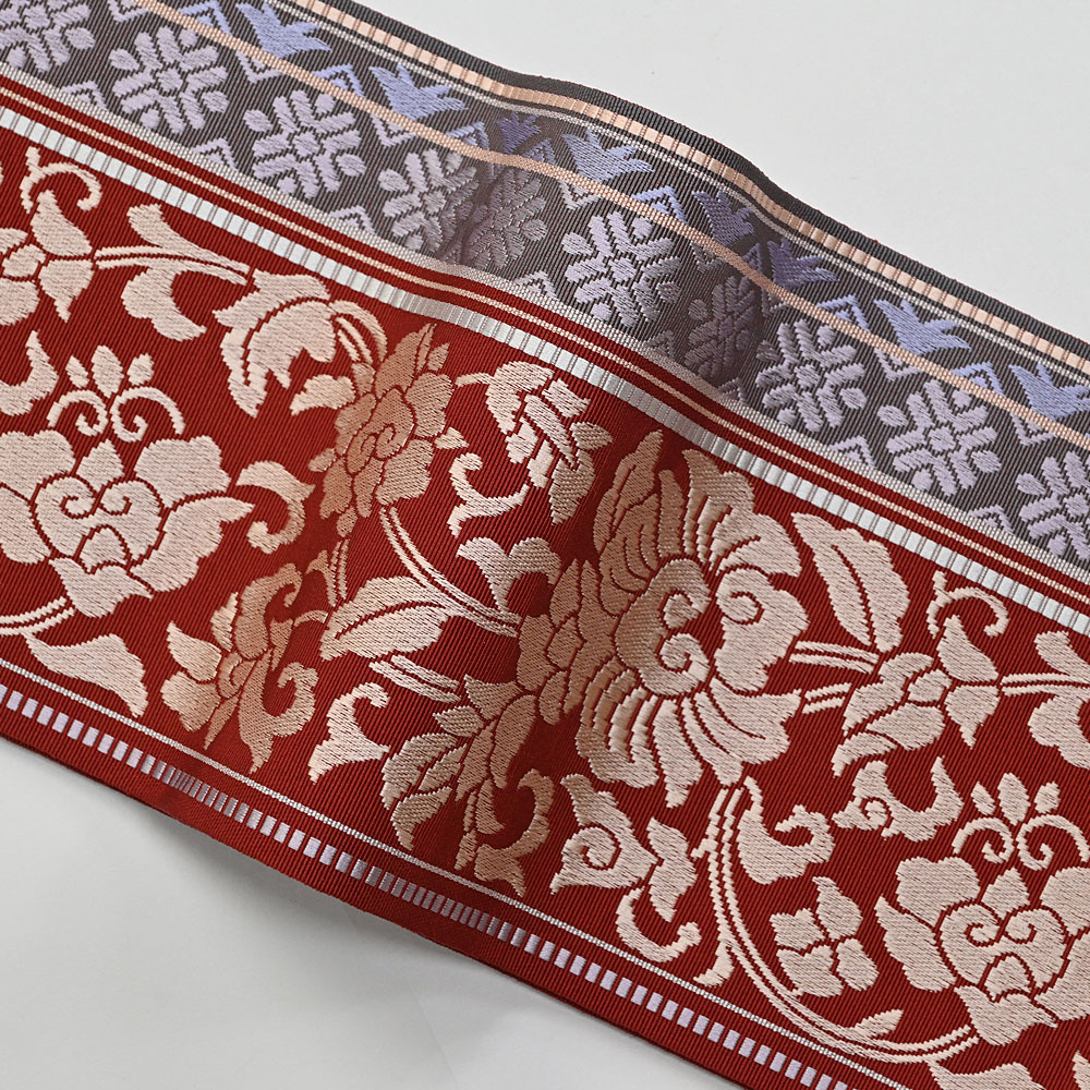 博多織 博多帯 半幅帯 博多小袋帯 長尺 森博多織 謹製 正絹