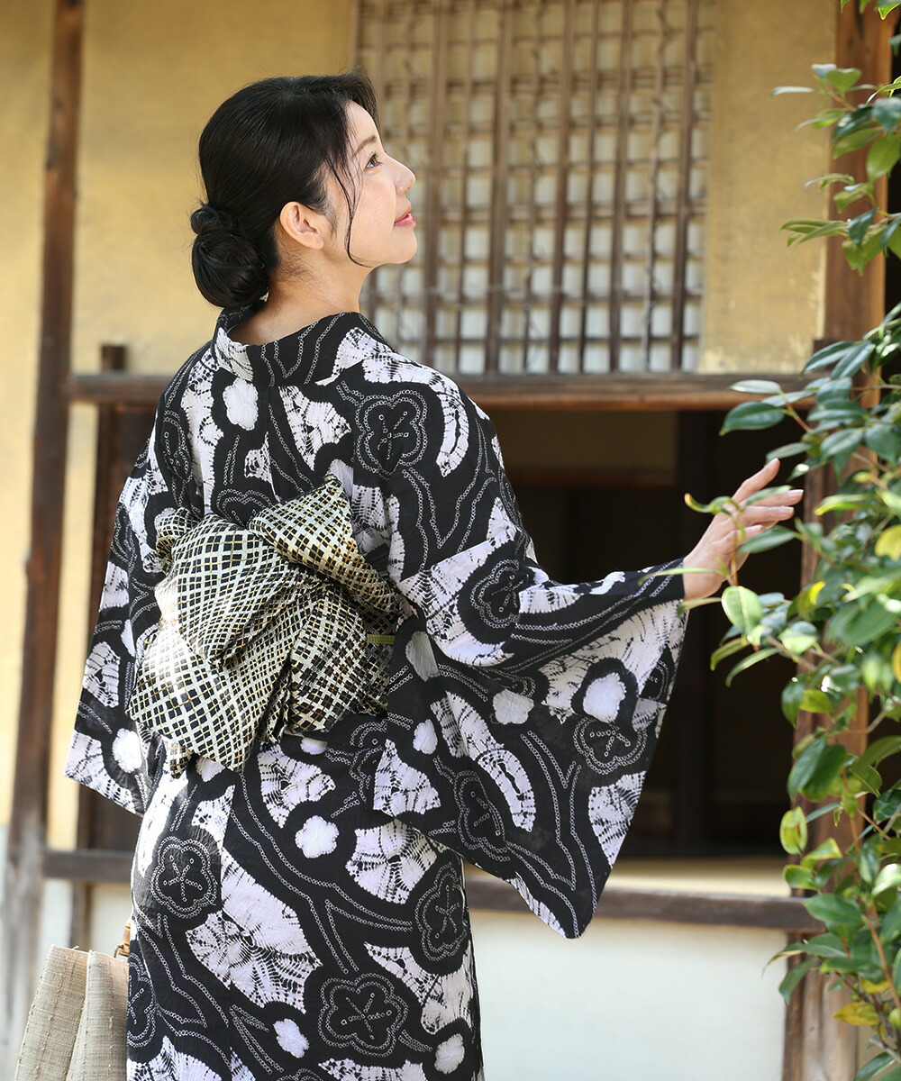 楽天市場】【フリーサイズ】浴衣 有松絞り レディース 梅枝 花柄