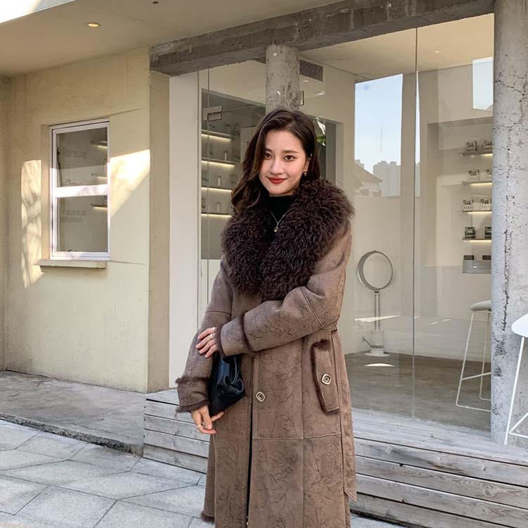 楽天市場】巻きラムファー襟 Wフェイス ラビットファームートン ベルト