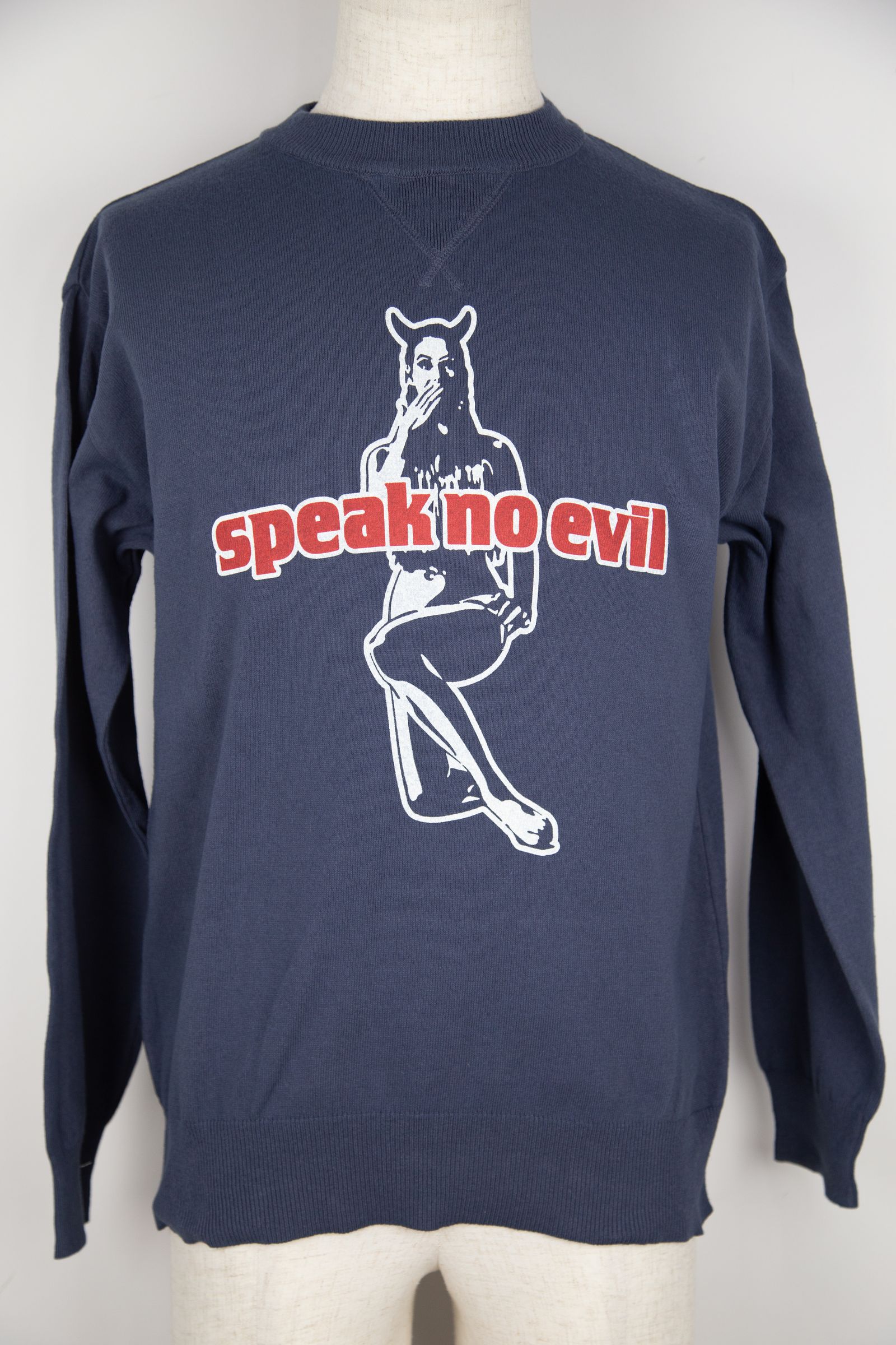 HYSTERIC GLAMOUR - SPEAK NO EVIL セーター / ネイビー | Tempt