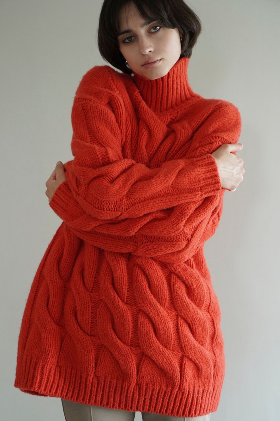 CLANE - ビッグケーブル オーバーニット トップス - BIG CABLE OVER