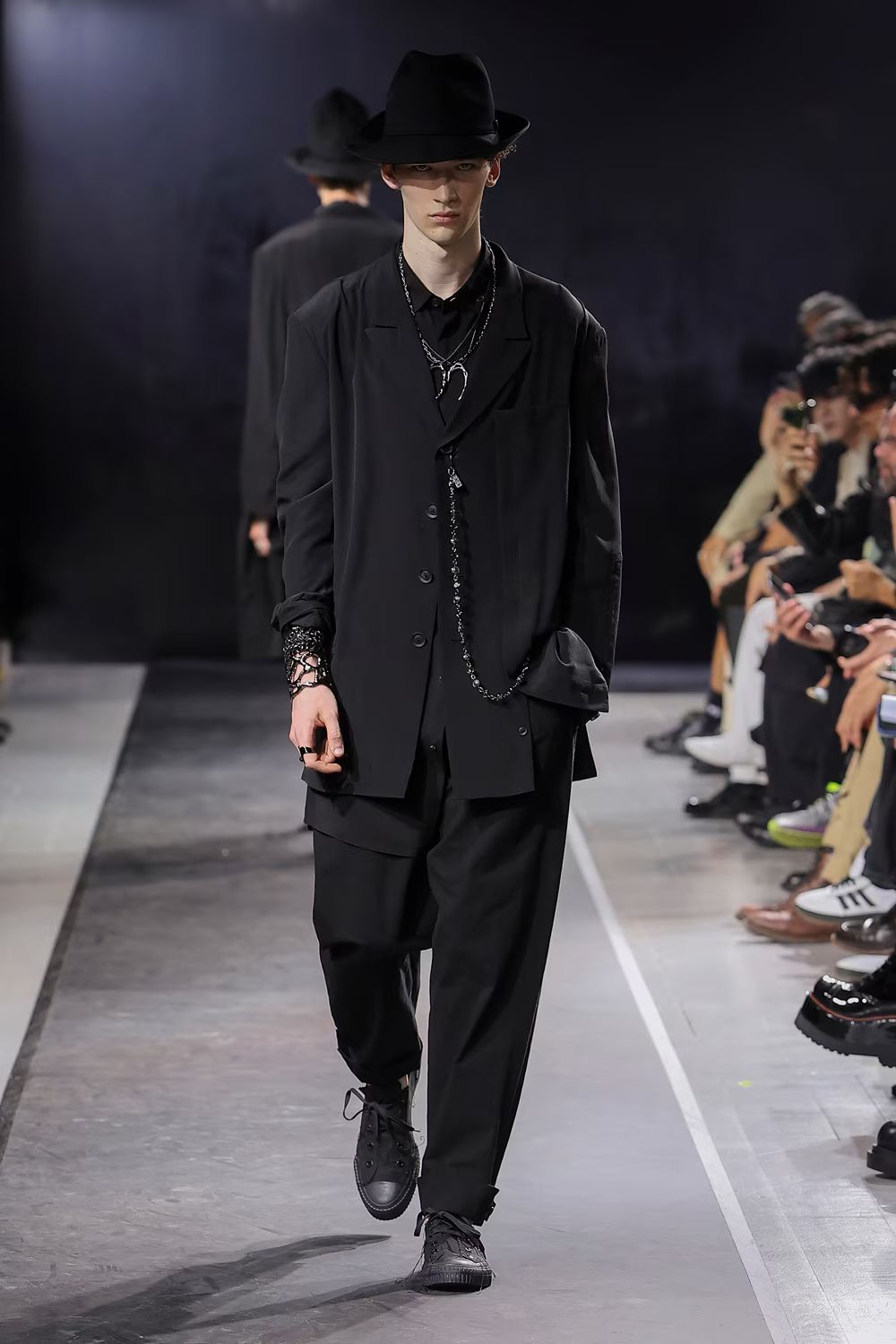 yohji yamamoto - pour homme | フェドラハット (メンズ) / ブラック