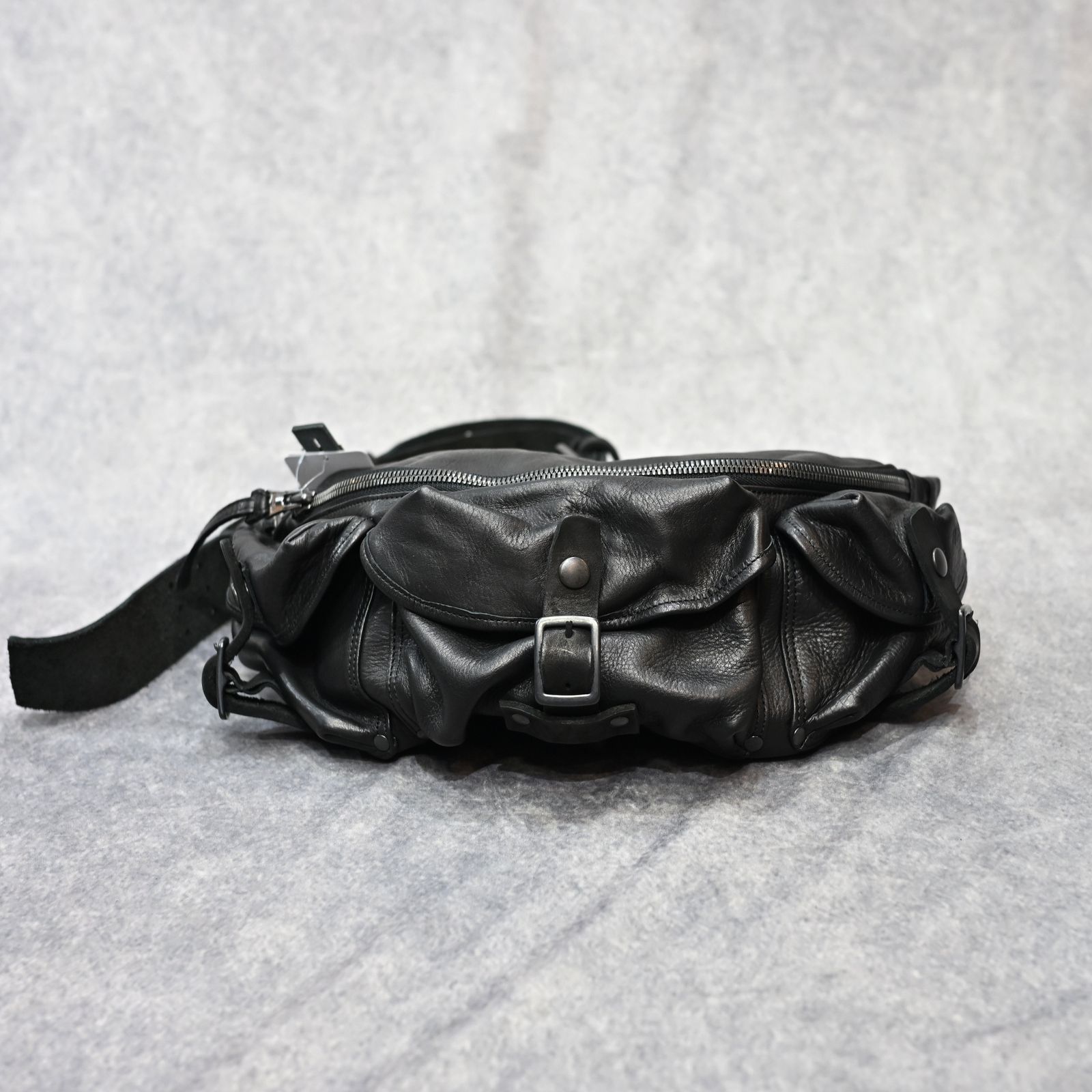yohji yamamoto - JPNショルダー + ステアレザー BAG （BLACK