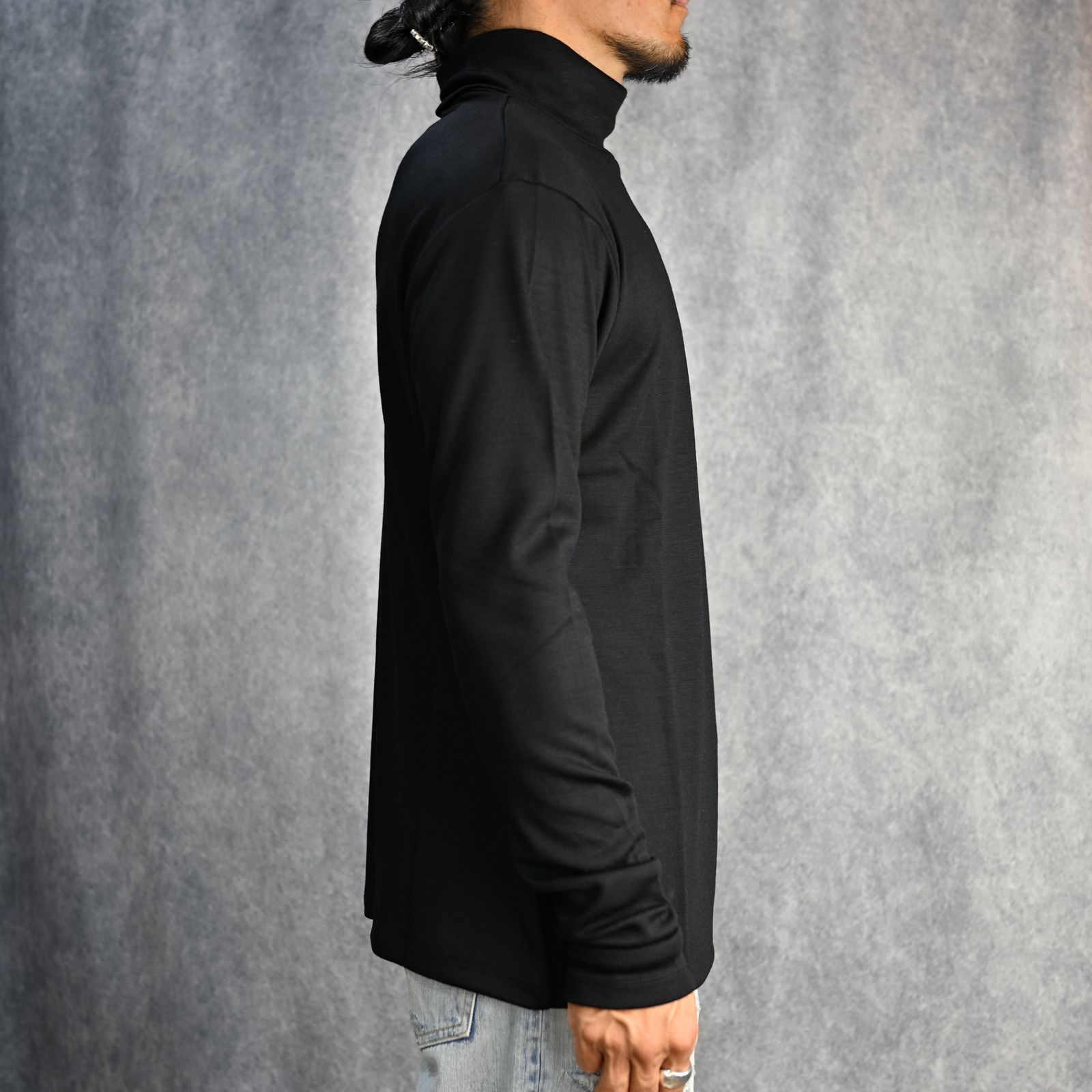 MINEDENIM - Wool Turtleneck L/S （BLK） / ウールタートルネック