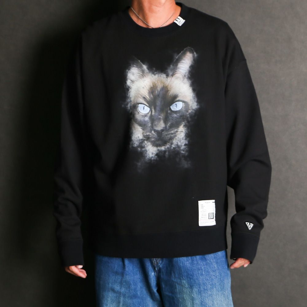 Maison MIHARA YASUHIRO - Cat Printed Sweatshirt - BLACK