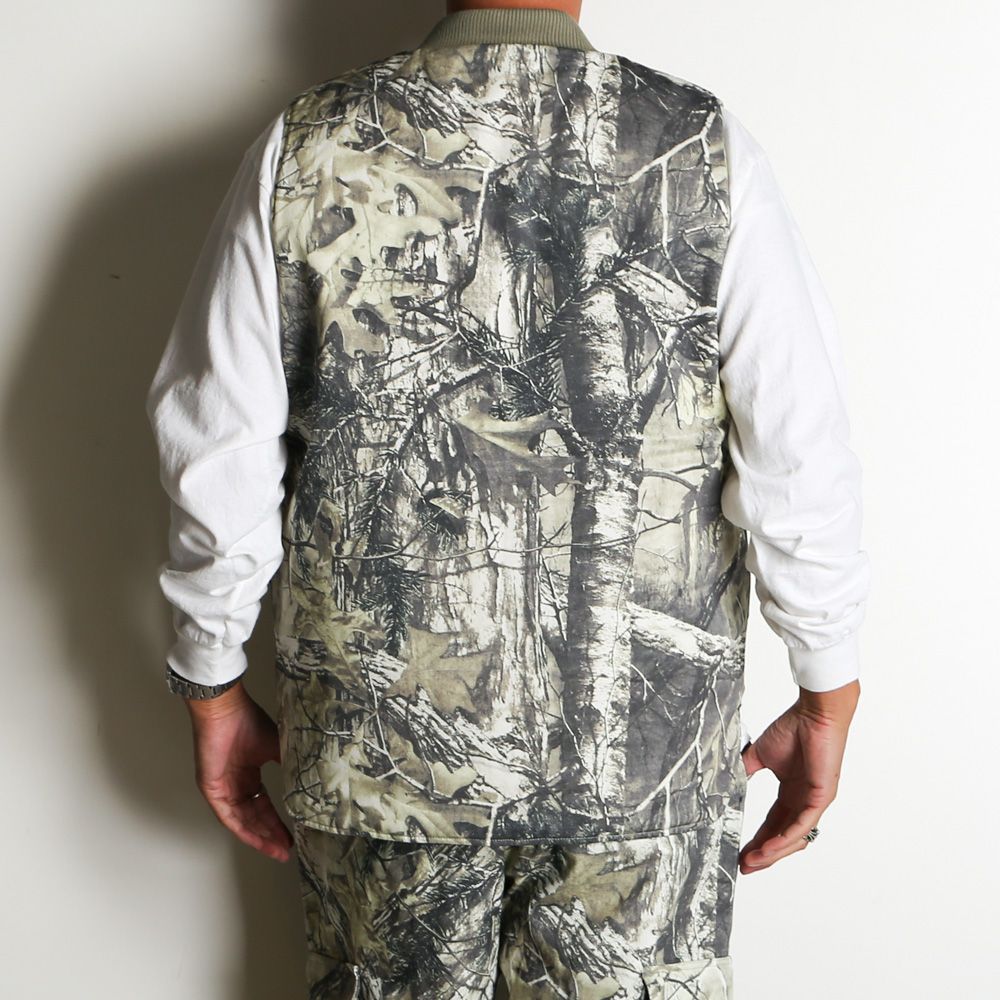 HideandSeek - Camo Zip Work Vest - BLK Camo / ワークベスト / HJ