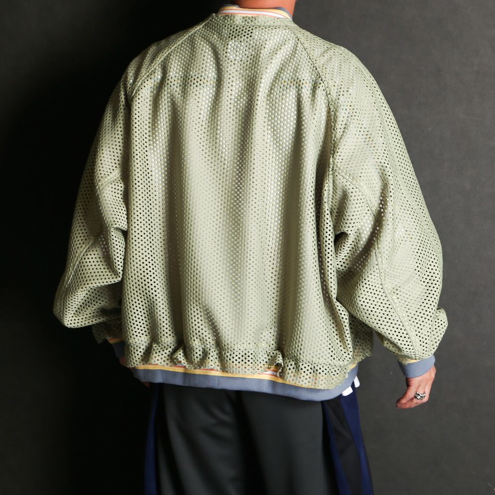 FACETASM - MESH STADIUM JACKET - KHAKI / スタジアムジャケット