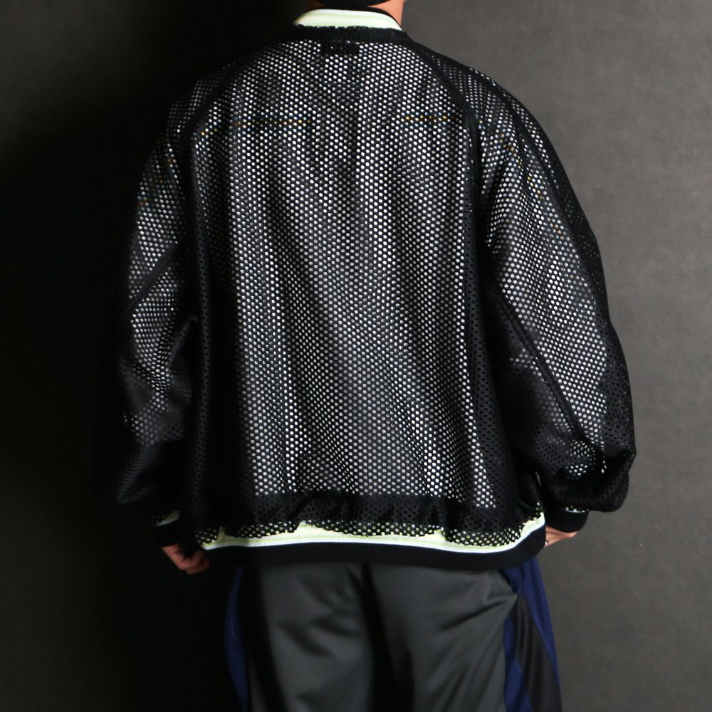 FACETASM - MESH STADIUM JACKET - BLACK / スタジアムジャケット