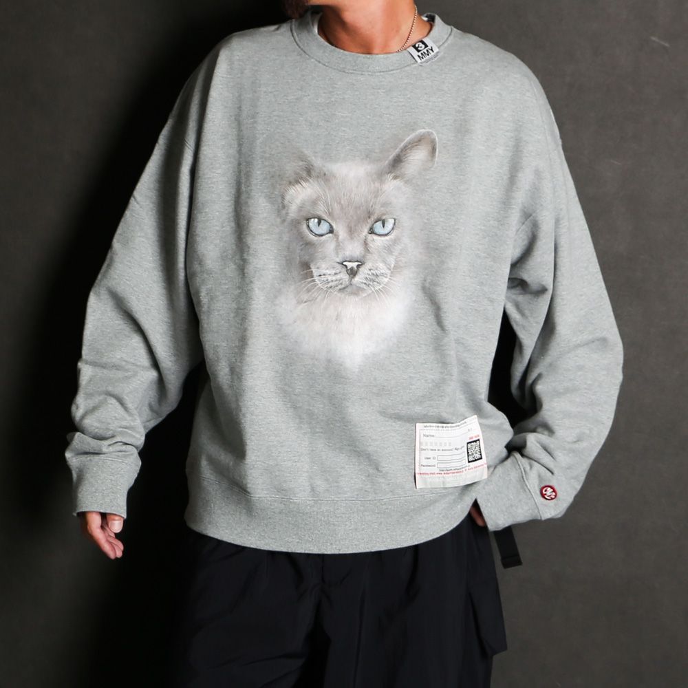Maison MIHARA YASUHIRO - Cat Printed Sweatshirt - GRAY / プル