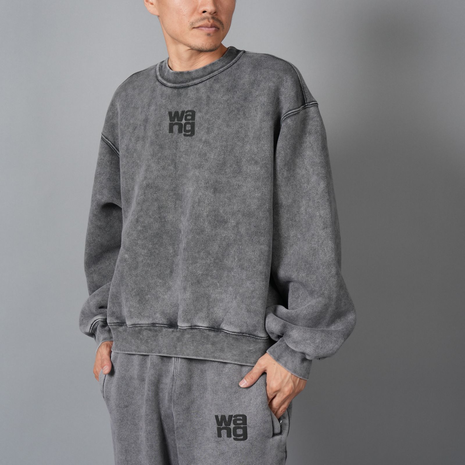 alexander wang - ESSENTIAL TERRY CLASSIC SWEATSHIRT PUFF PALINT