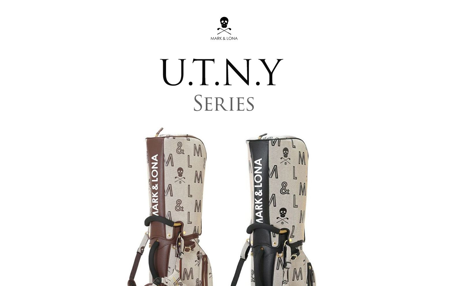 マークアンドロナ キャディバッグ スカルキーホルダー付き マーク