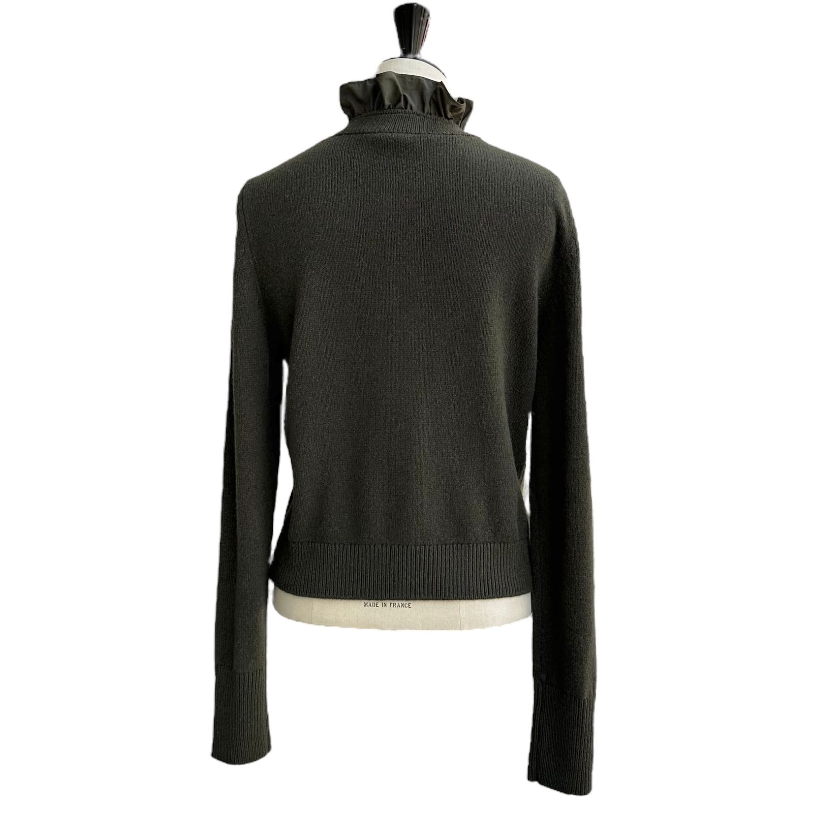 CECILIE BAHNSEN - フロントフリル カーディガン / カーキ / 24AW NEW