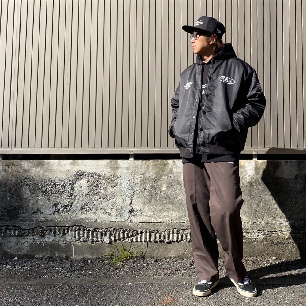 HIDE AND SEEK - Stadium Jacket (BLACK) / オリジナル ナイロン