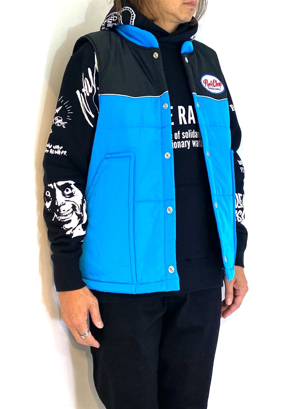 PORKCHOP GARAGE SUPPLY - RACING VEST (BLUE×BLACK) / オリジナル