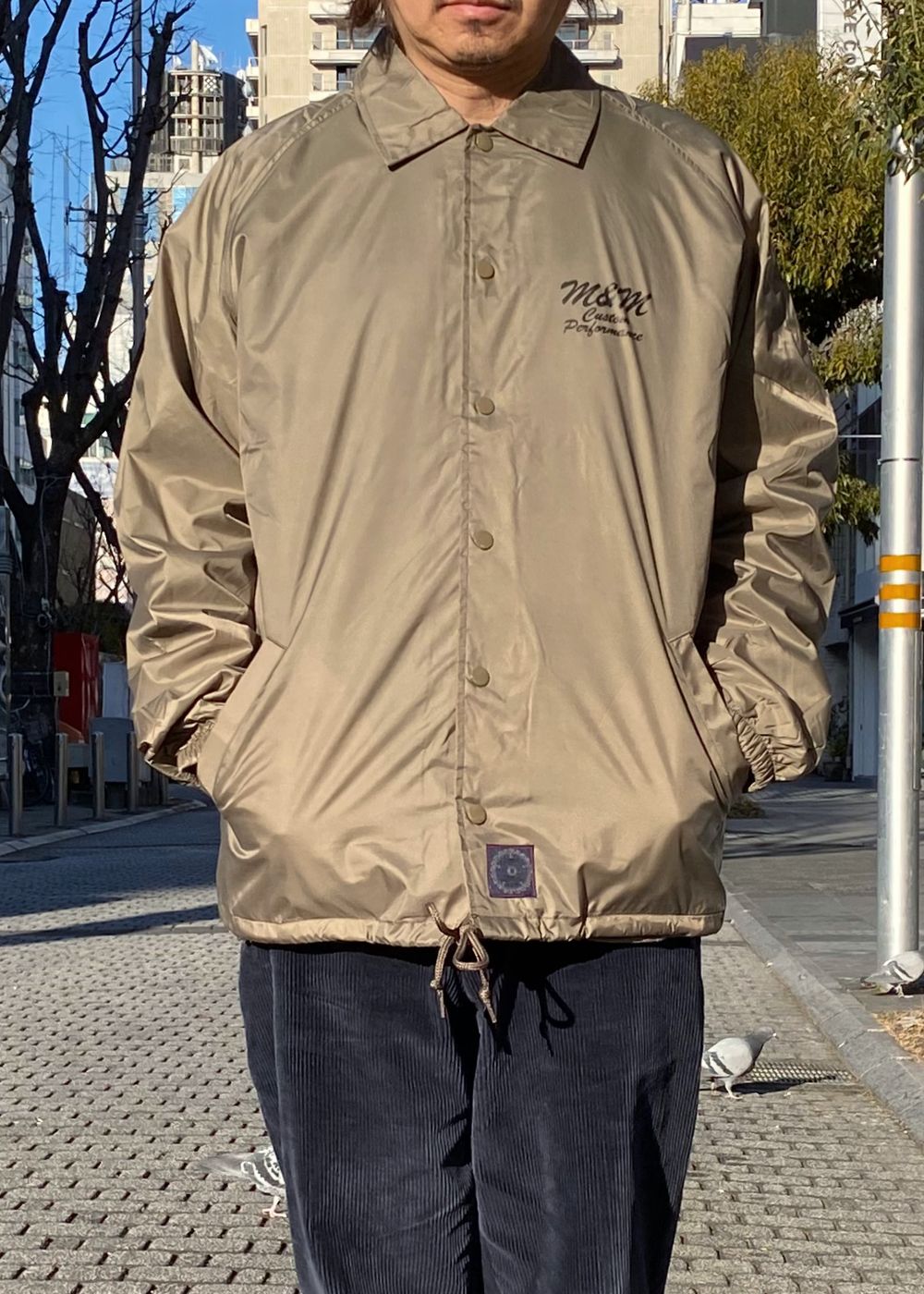 M&M CUSTOM PERFORMANCE - BOA COACH JACKET (KHAKI) / ボア ライナー
