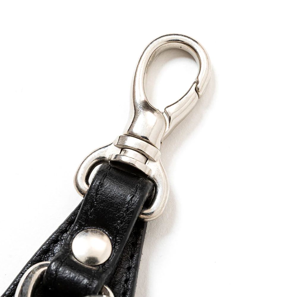 calee キーリング CALEE - STUDS LEATHER ASSORT KEY RING <TYPE 1 > (BLACK D