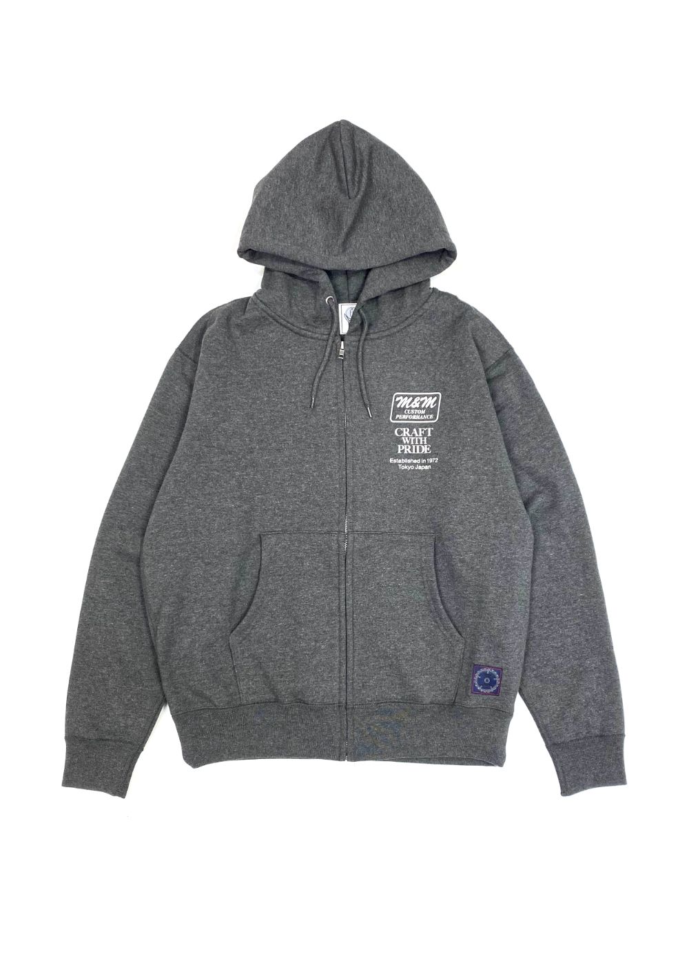 M&M CUSTOM PERFORMANCE - ZIP HOODIE (NAVY) / プリント スウェット