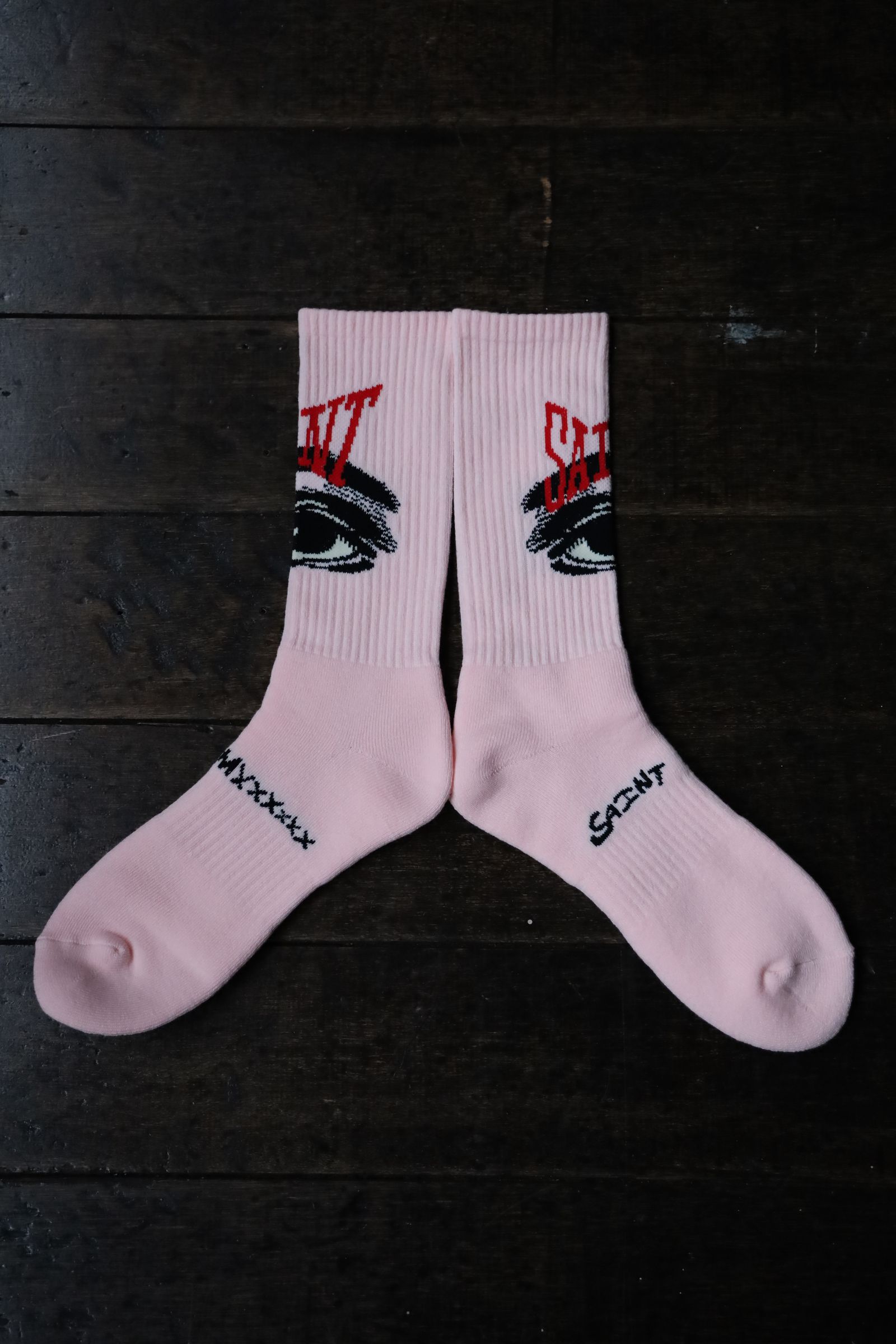 SAINT M×××××× - セントマイケル EYES_SOCKS(SM-HR8-0000-103)PINK | MARK