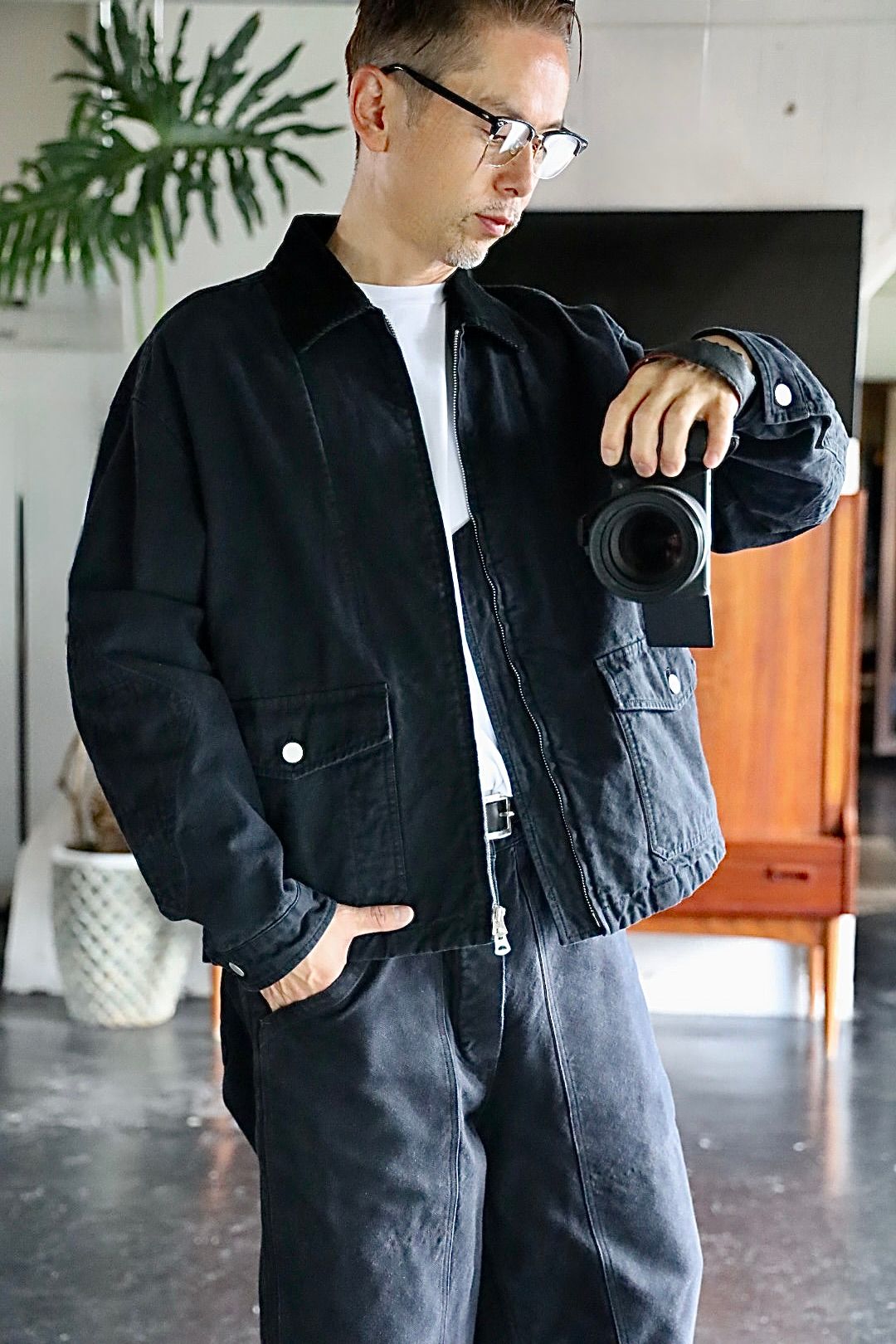 COMME des GARCONS HOMME 綿オックスジャケットスタイル.2025.9.5