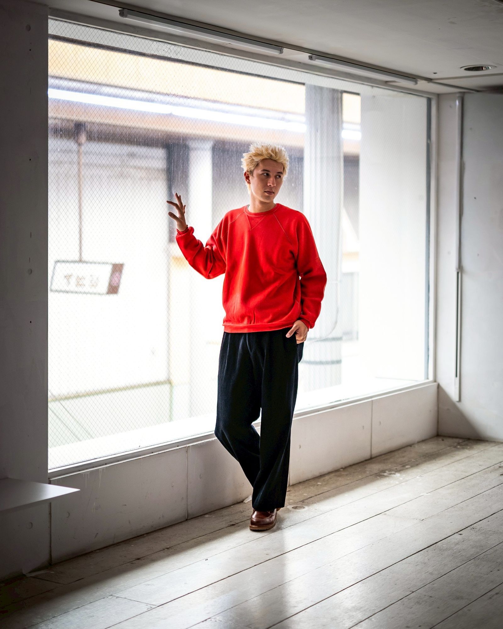 A.PRESSE Vintage Double V Sweatshirt (RED) 8月30日(土)新作発売