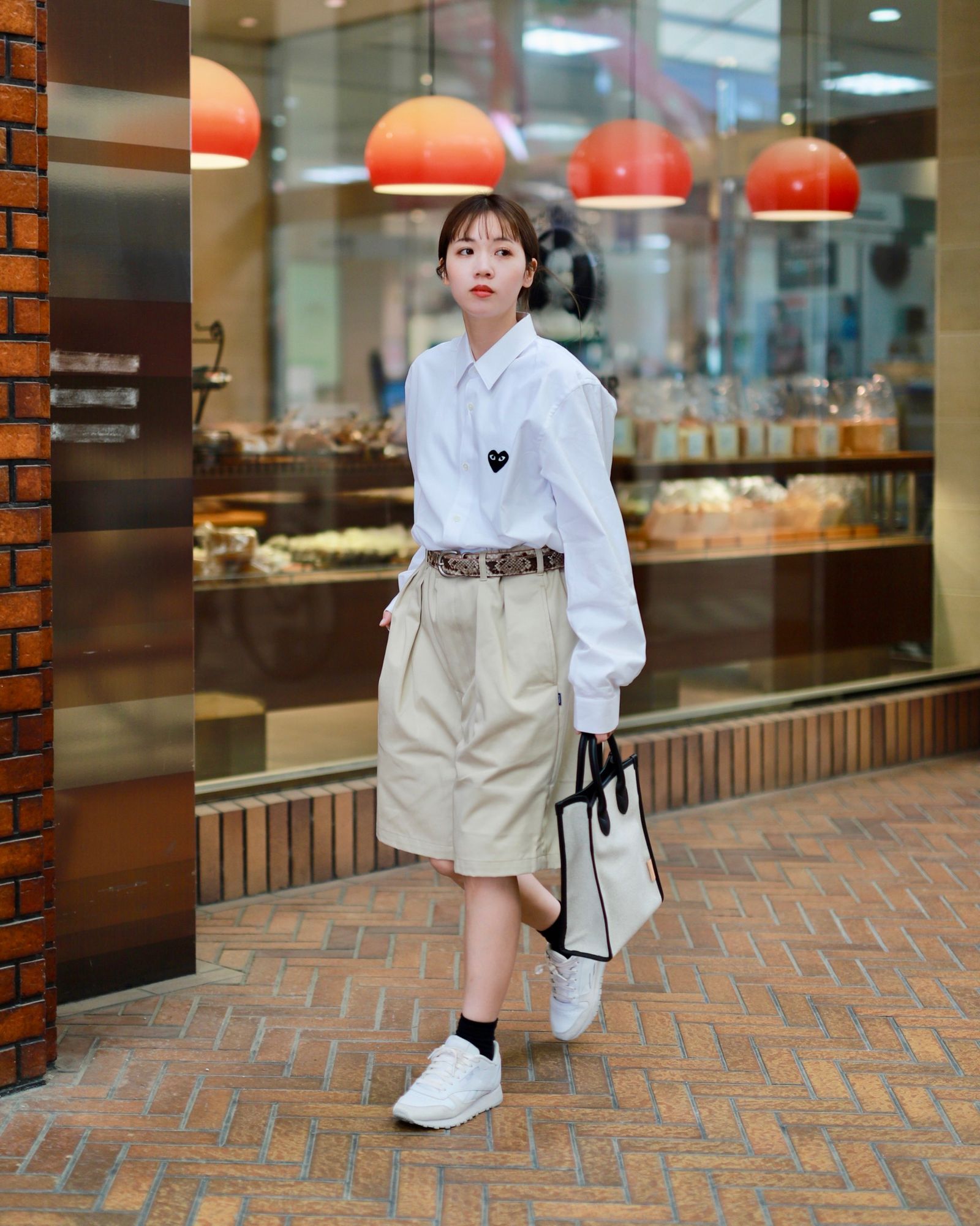 PLAY COMME des GARCONS MEN'S SHIRT WOVEN BLACK HEART style.2023.4