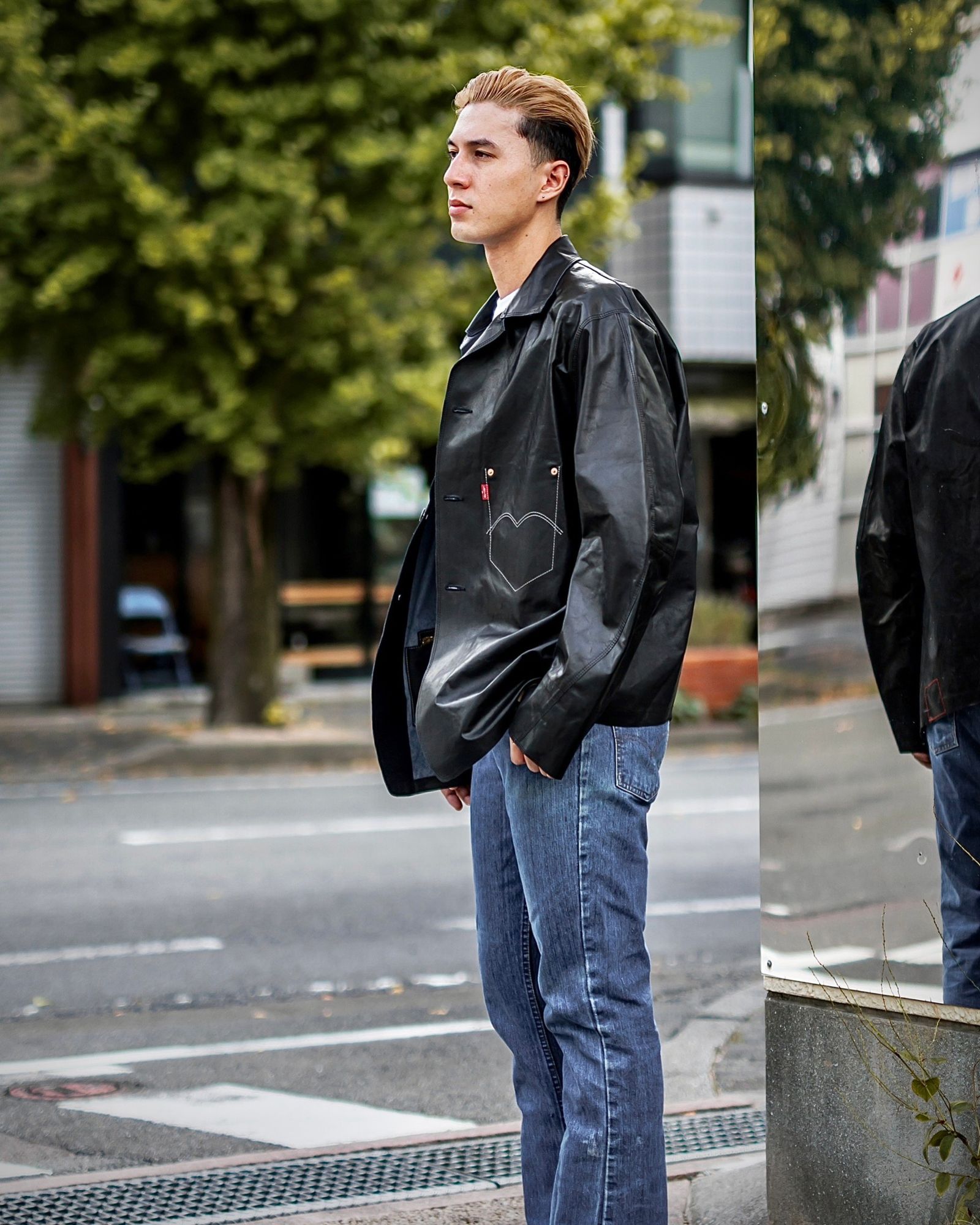 eYe JUNYA WATANABE MAN Levi's Wネームレザージャケット 新作発売