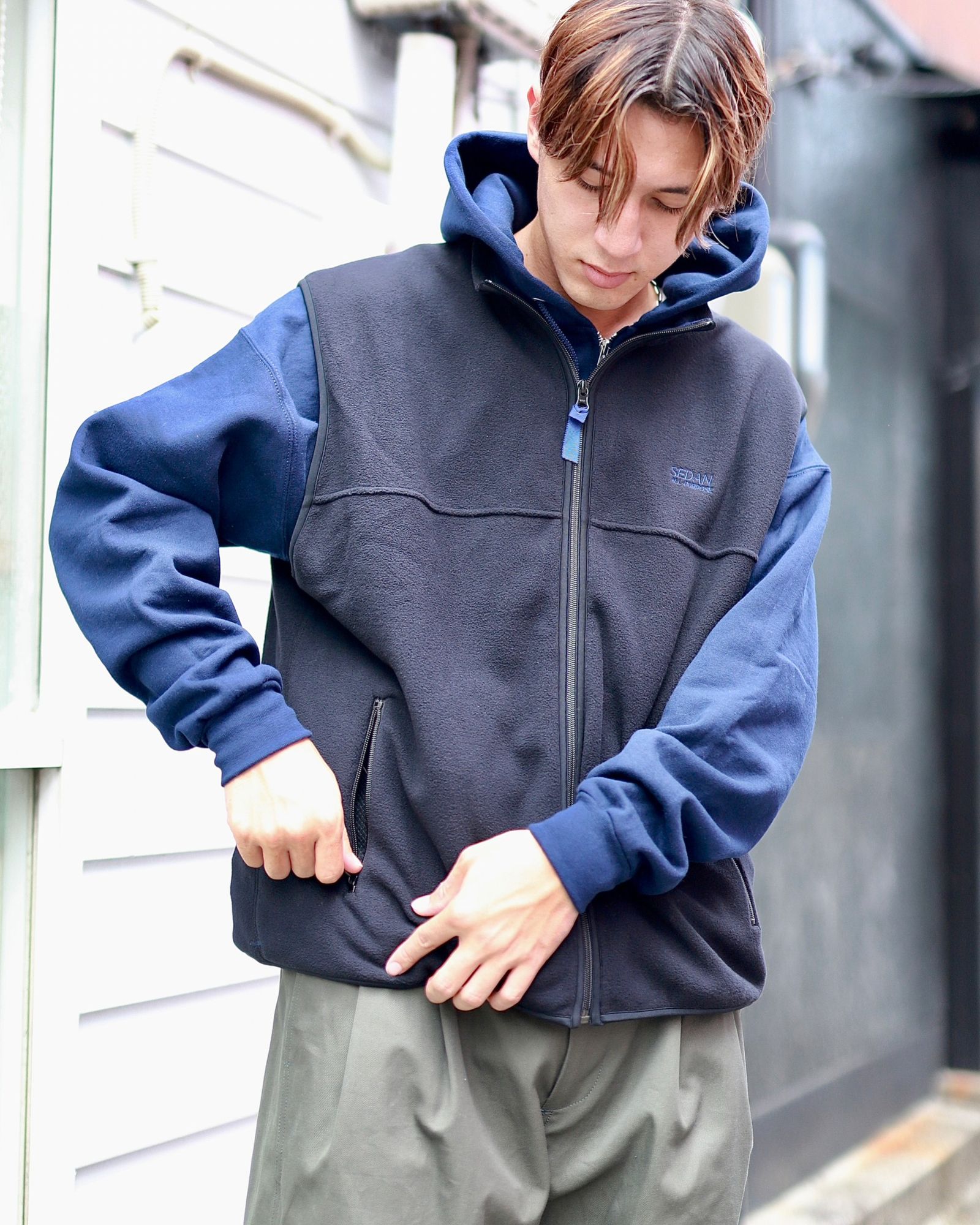 SEDAN ALL-PURPOSE - セダンオールパーパスFW23 Fleece Full Zip Vest