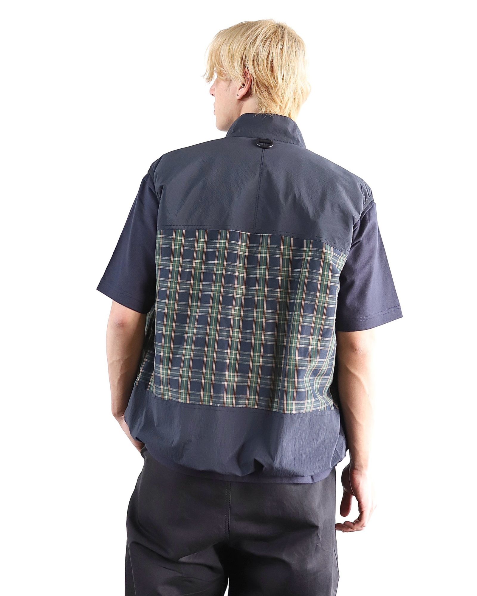 コムデギャルソンオム 24SS チェックジップアップベスト style 2024.4