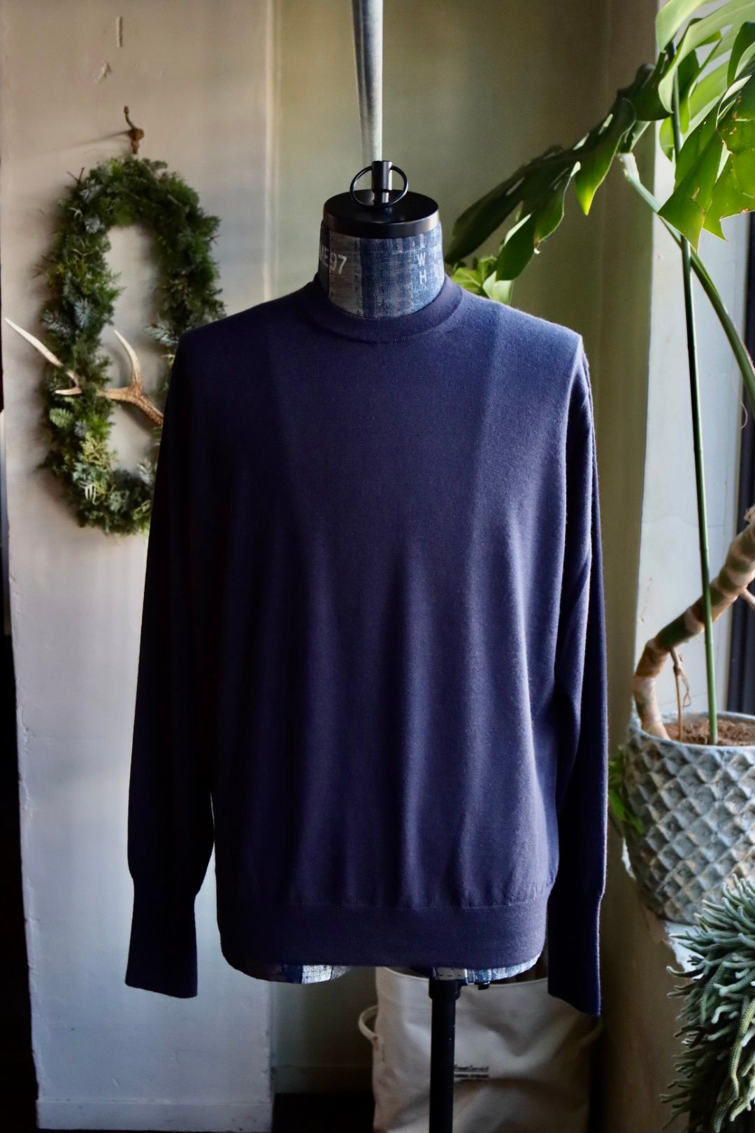 A.PRESSE - アプレッセ Cashmere High Gauge Crew Neck Sweater(24SAP