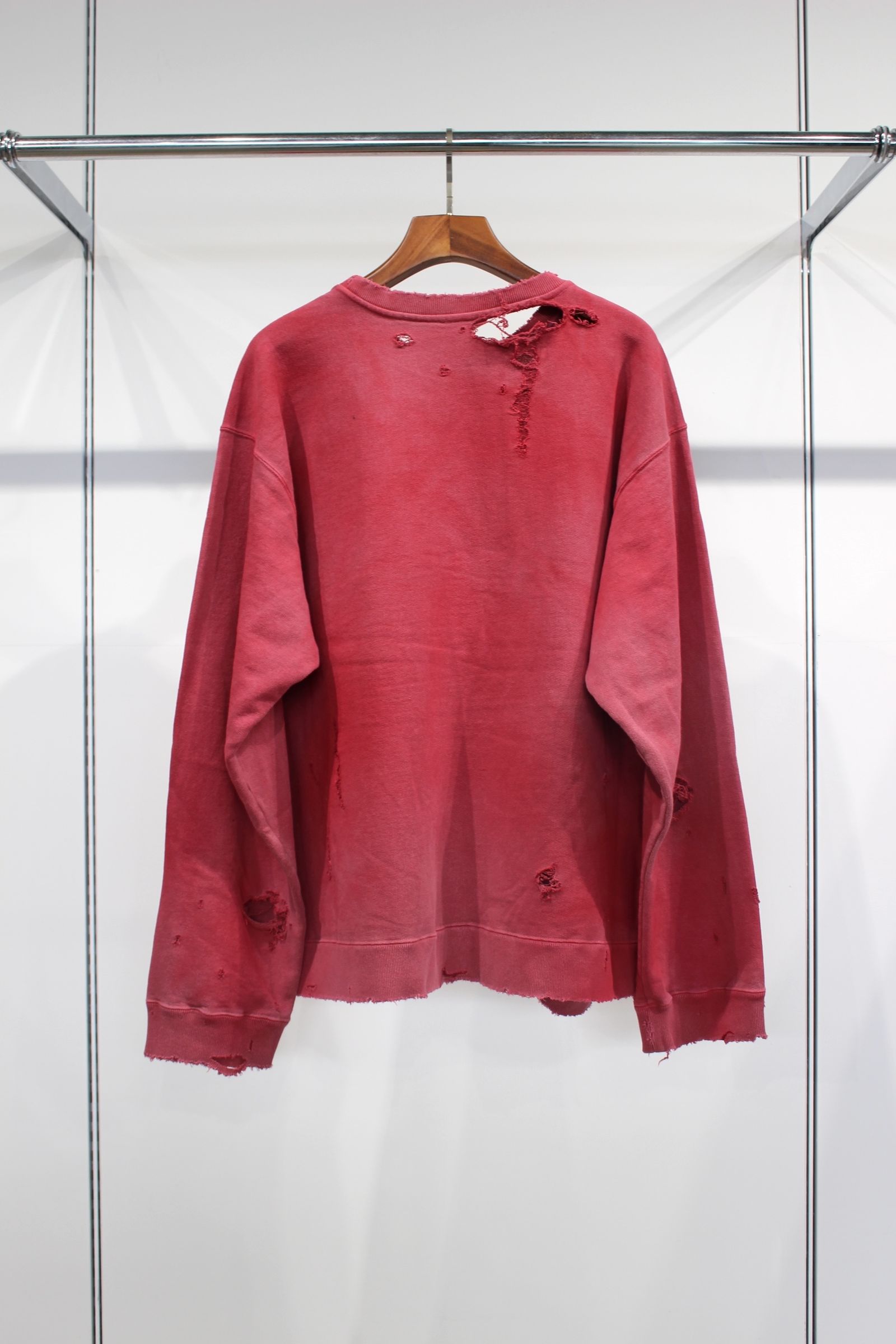ANCELLM - CRASH UNEVEN OVER SWEAT SHIRT | RED | スウェット | NapsNote