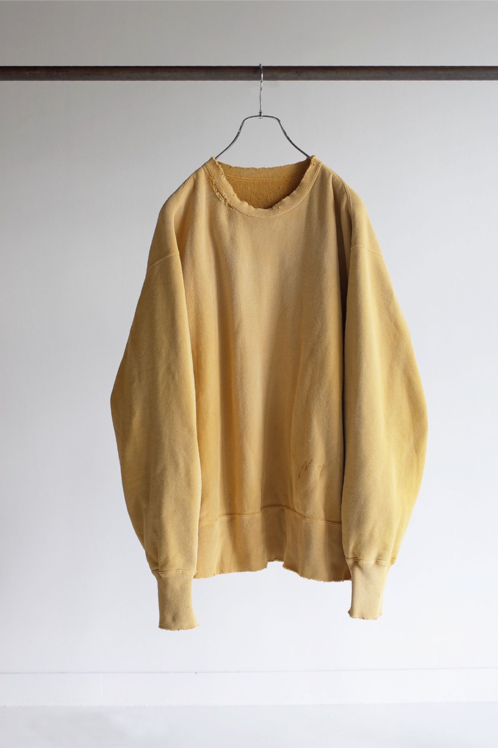 ANCELLM - DYED DAMAGE SWEAT SHIRT/F.BLACK | NapsNote