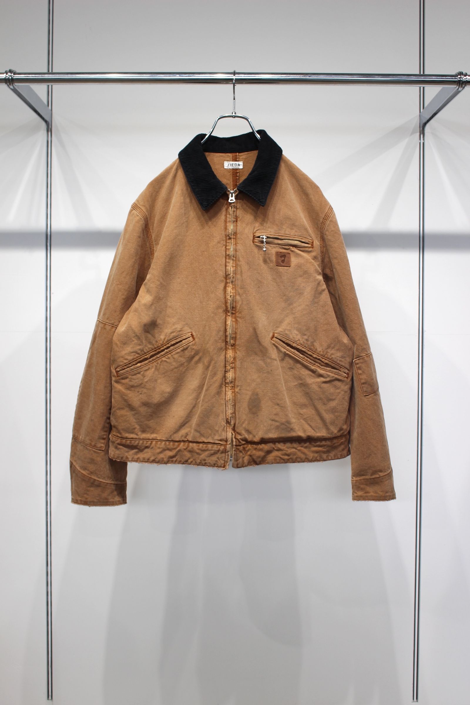 JIEDA - DUCK DAMAGE ZIP JACKET | BROWN | ダックジャケット | NapsNote