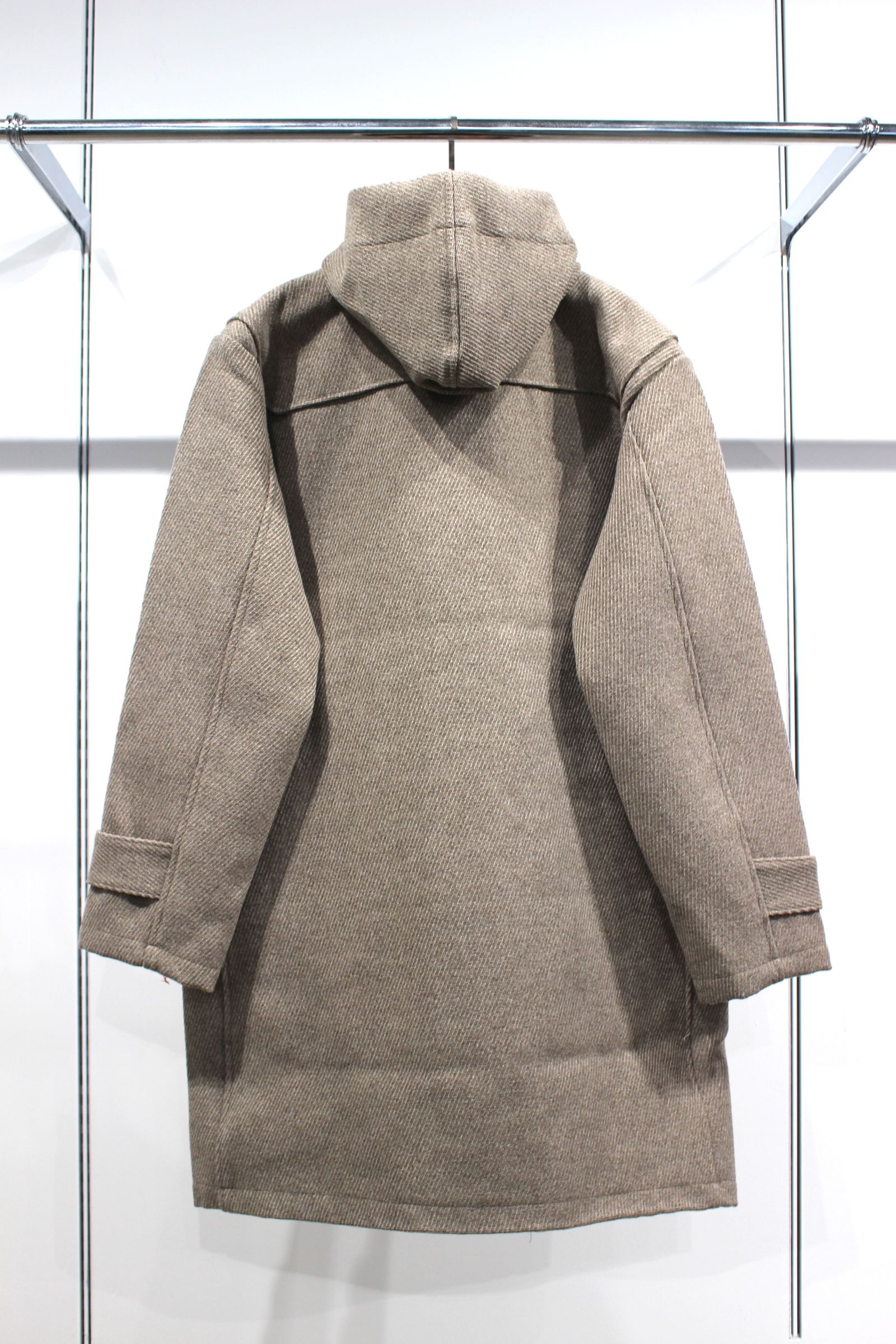 INTERIM - HYPER BIG CASHMERE HEAVY ROYAL NAVY DUFFEL COAT | BEIGE