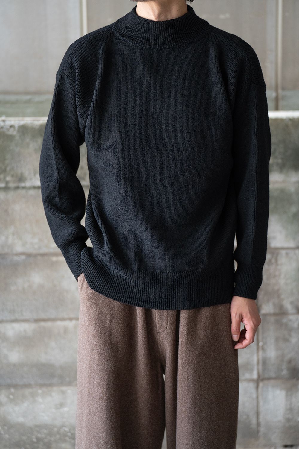 Slopeslow - 【ラスト1点】Hard twisted Shetlandwool GOB sweater